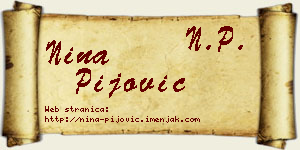 Nina Pijović vizit kartica